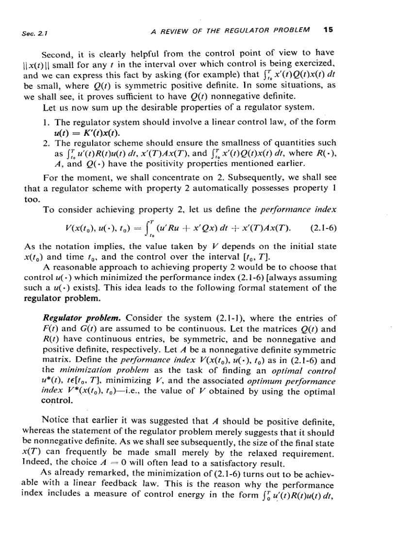 image for page Linear Optimal Control