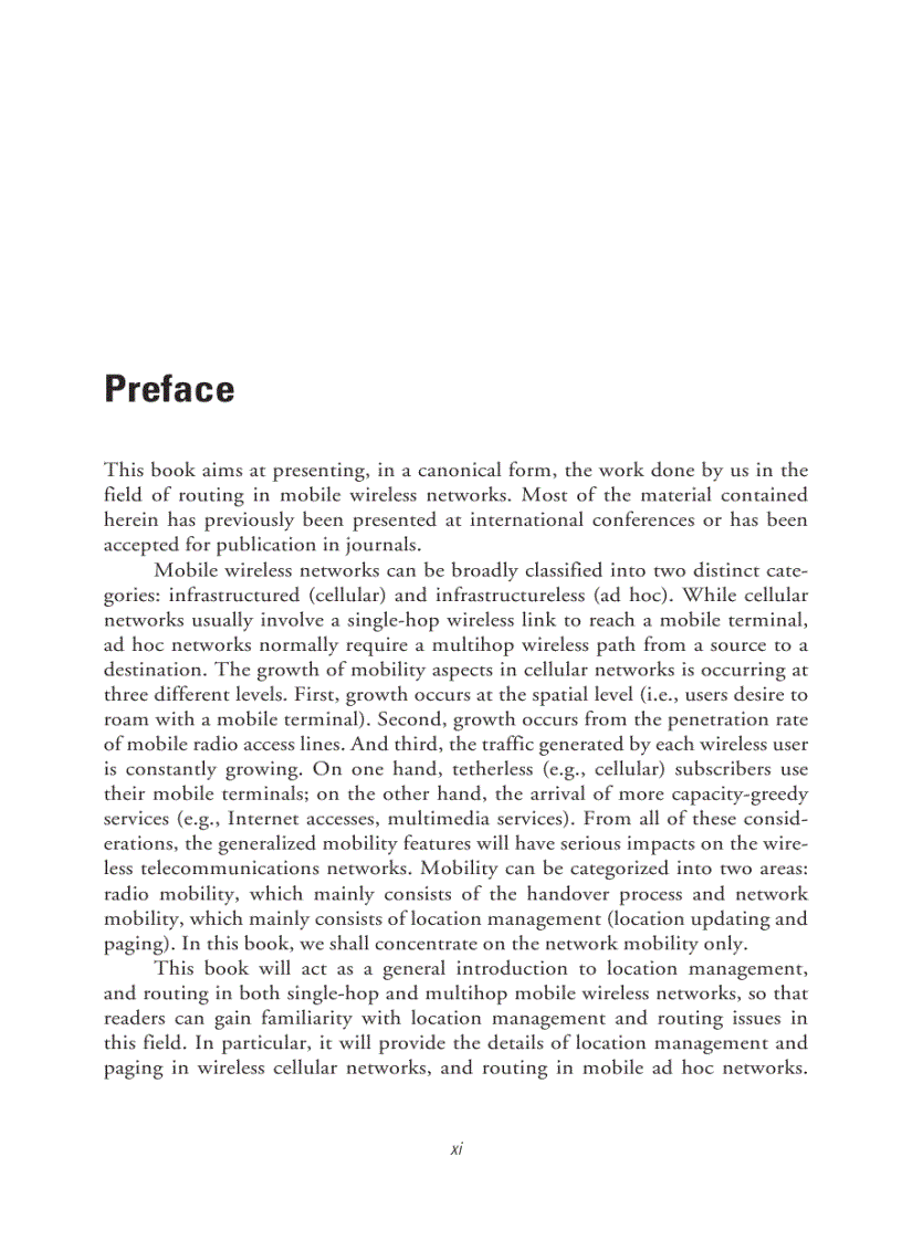 image for page Location Management and Routing in Mobile Wireless Networks