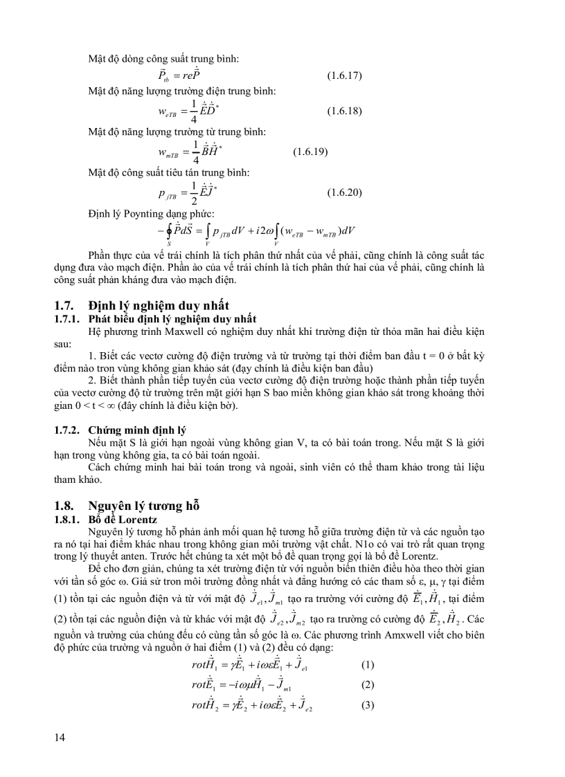 image for page Lý Thuyết Trường Điện Từ và Siêu Cao Tần