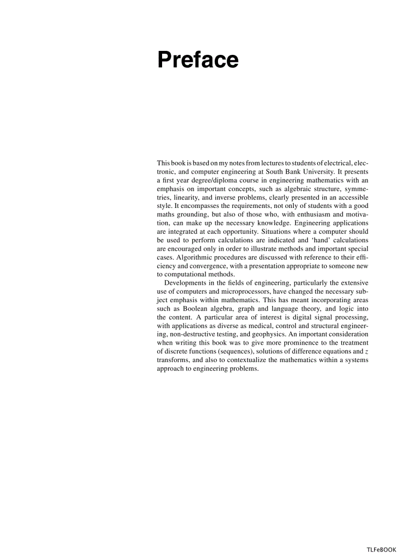 image for page Mathematics for Electrical Engineering and Computing