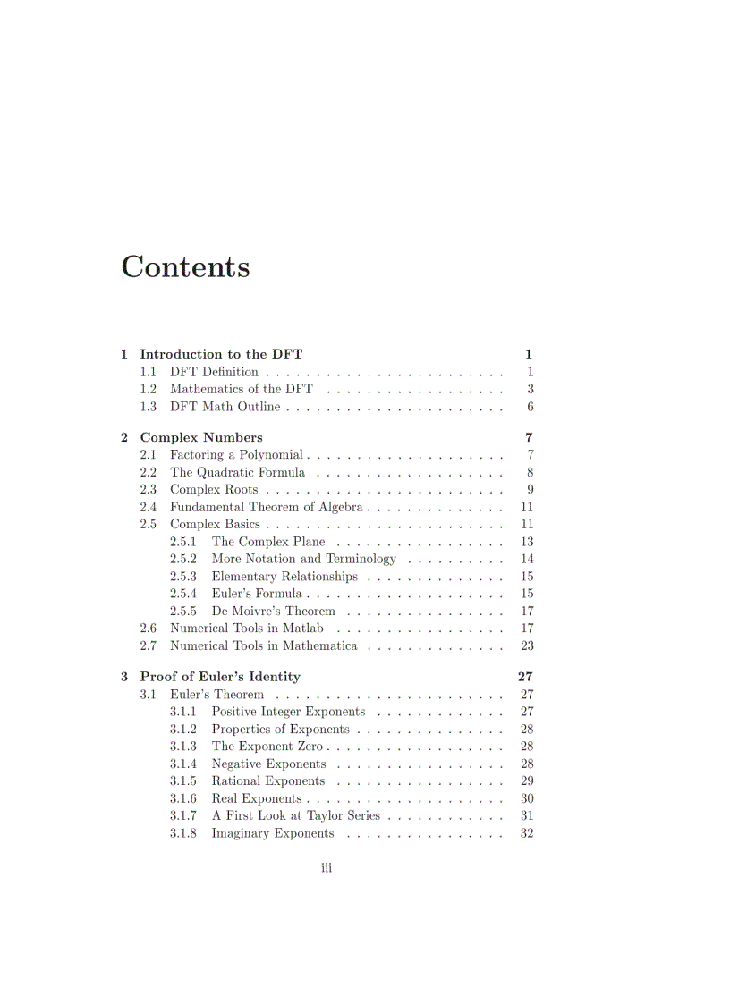 image for page Mathematics of the Discrete Fourier Transform