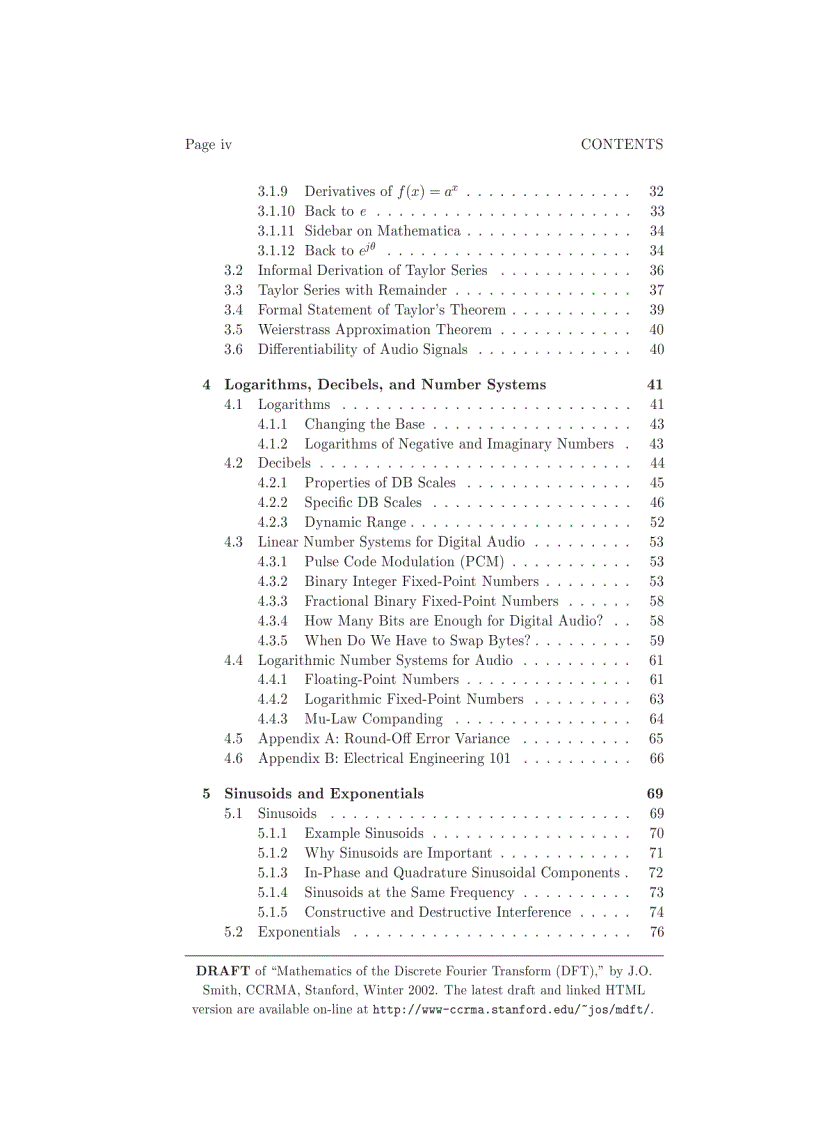 image for page Mathematics of the Discrete Fourier Transform