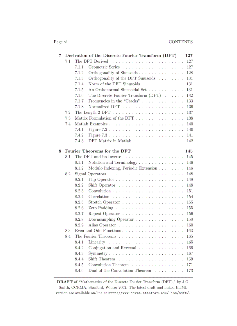 image for page Mathematics of the Discrete Fourier Transform