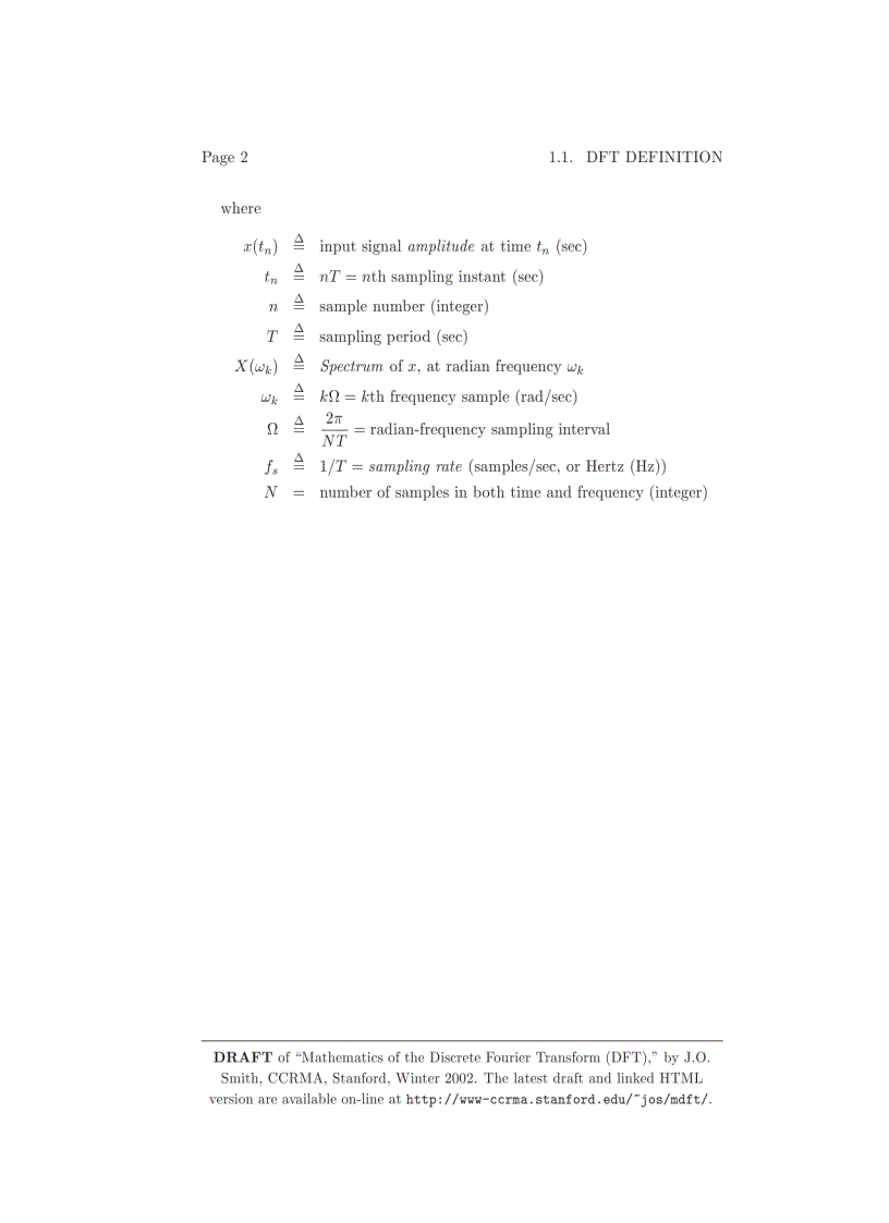 image for page Mathematics of the Discrete Fourier Transform