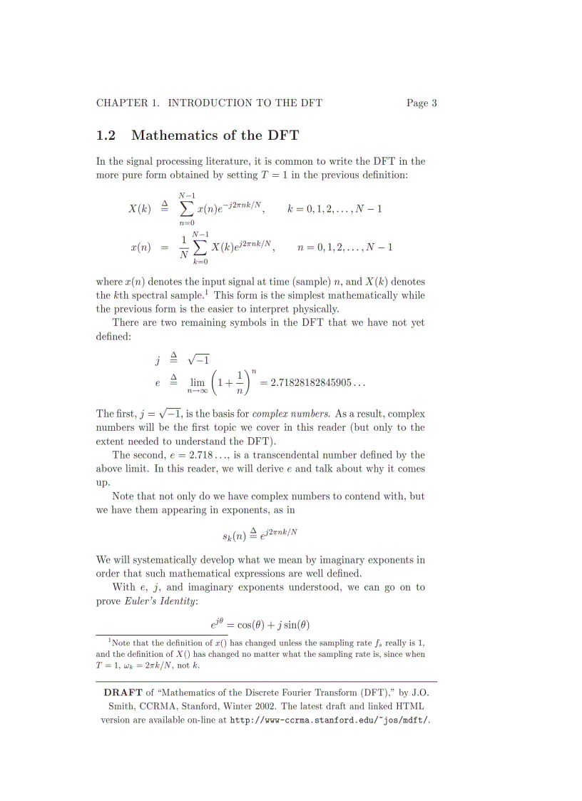 image for page Mathematics of the Discrete Fourier Transform
