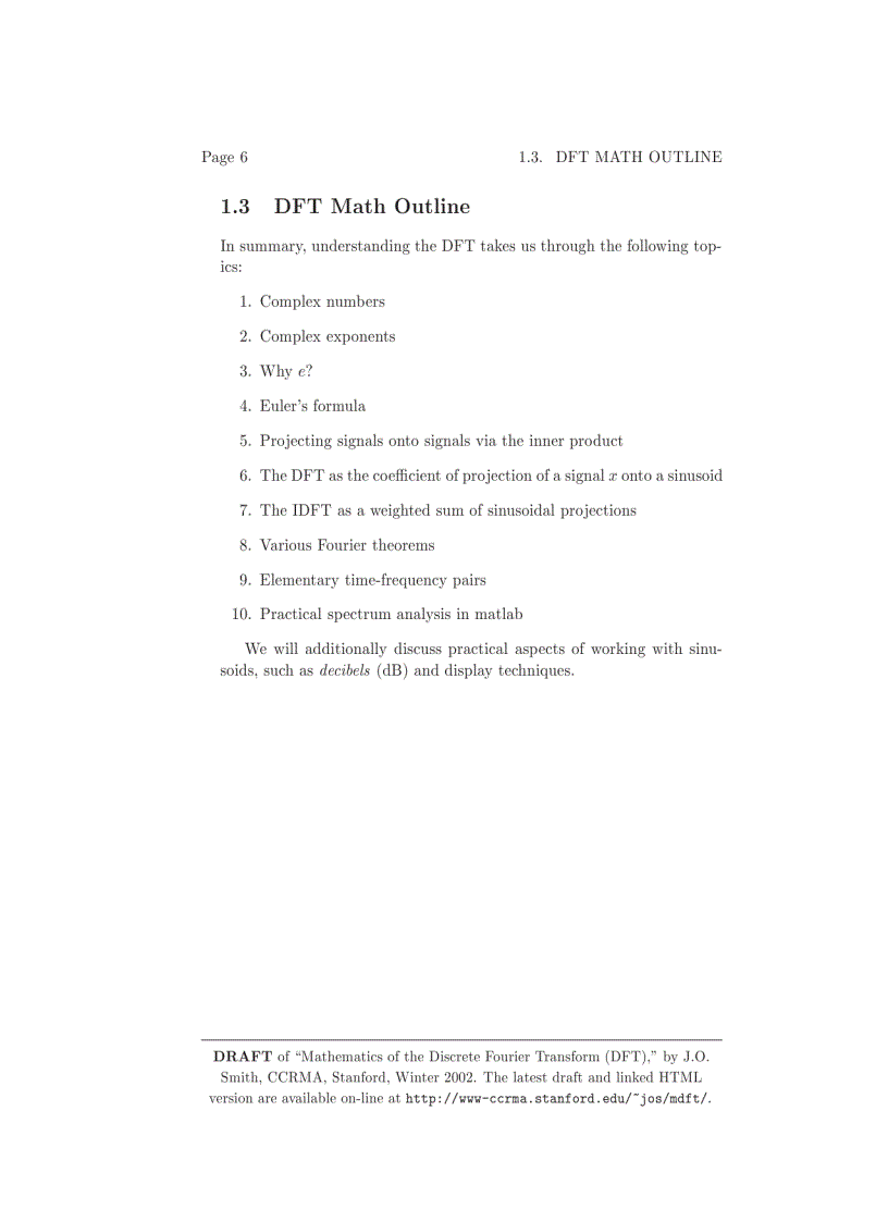 image for page Mathematics of the Discrete Fourier Transform