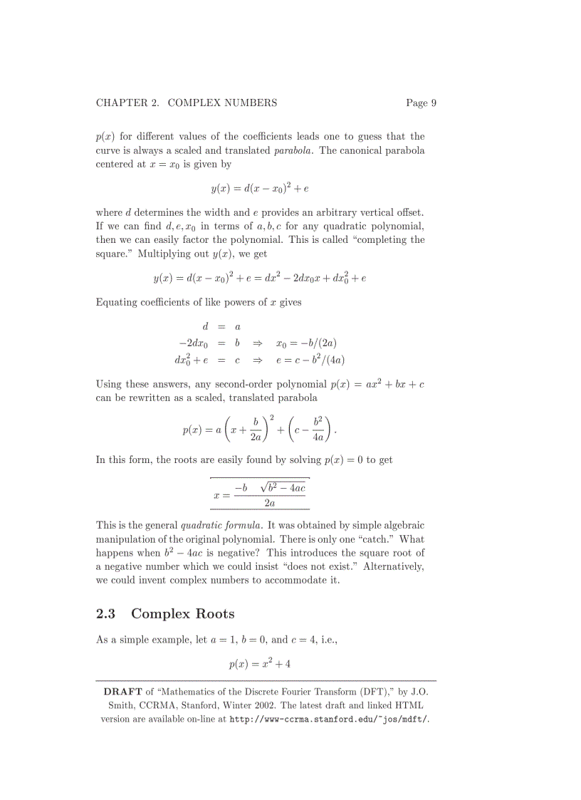 image for page Mathematics of the Discrete Fourier Transform