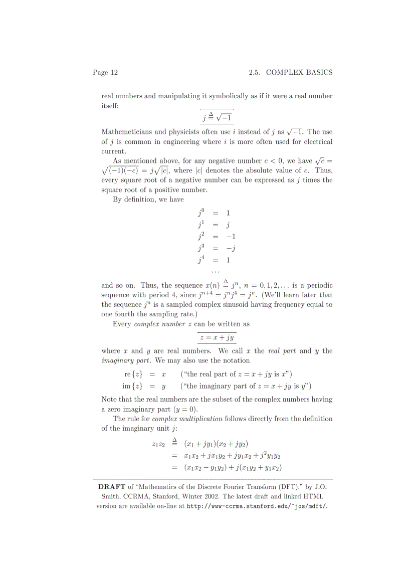 image for page Mathematics of the Discrete Fourier Transform