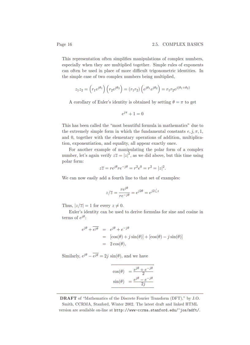 image for page Mathematics of the Discrete Fourier Transform