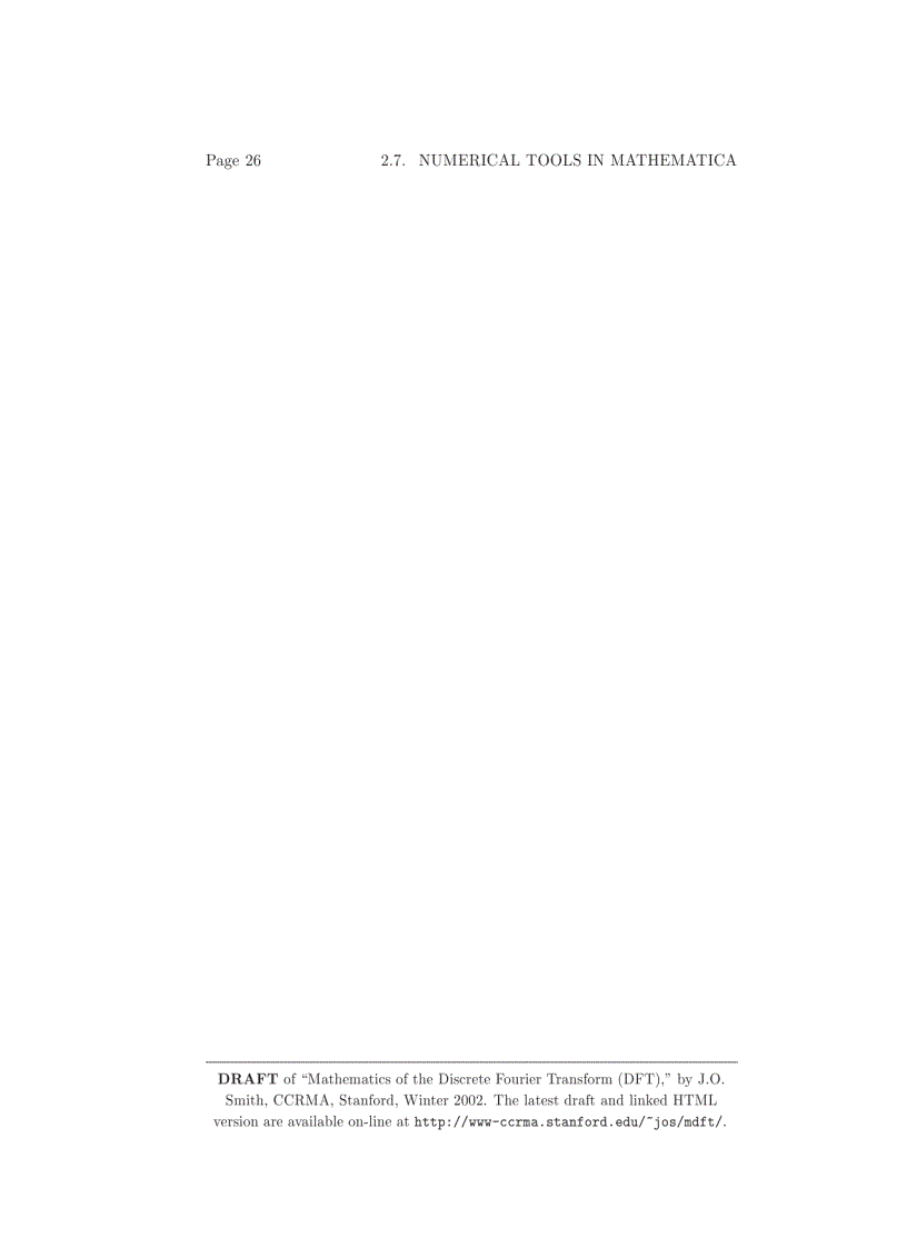 image for page Mathematics of the Discrete Fourier Transform
