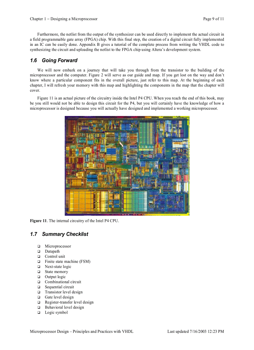 image for page Microprocessor Design Principles and Practices With VHDL