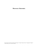 Microwave Electronics Measurement and Materials Characterization