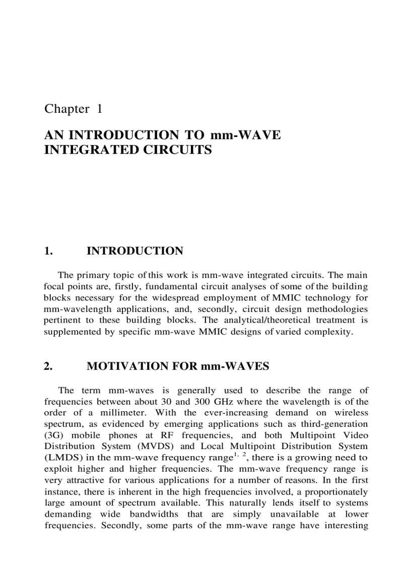 image for page Millimeter Wave Integrated Circuits