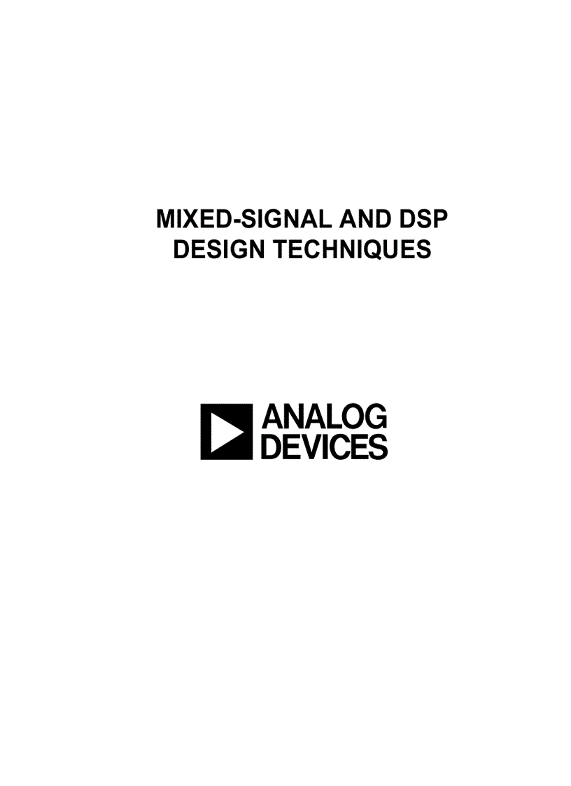image for page Mixed Signal And DSP Design Techniques 1