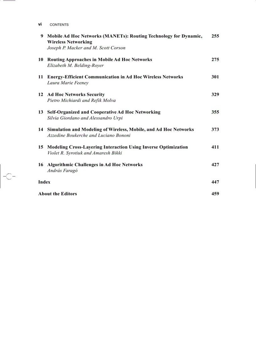 image for page Mobile Ad Hoc Networking