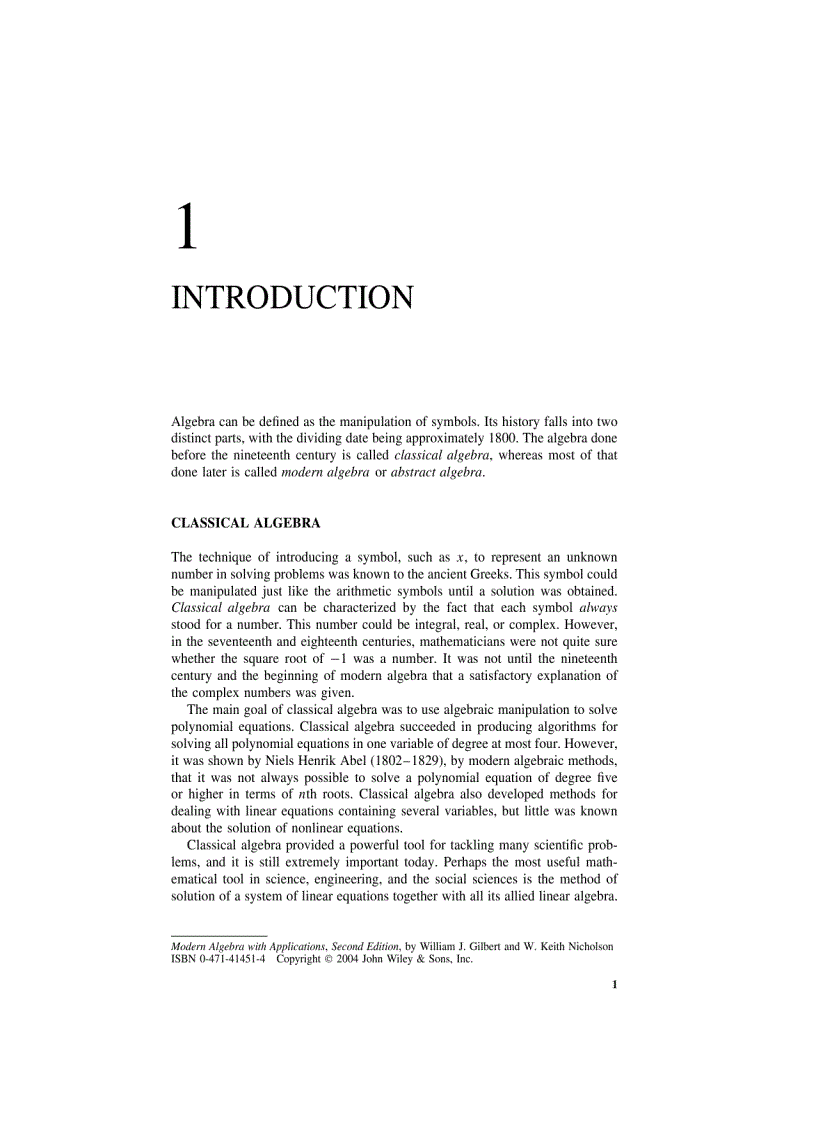 image for page Modern Algebra with Applications 2nd ed