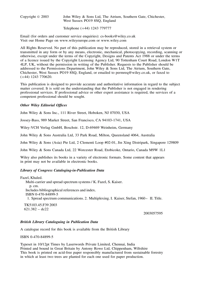 image for page Multi Carrier and Spread Spectrum Systems