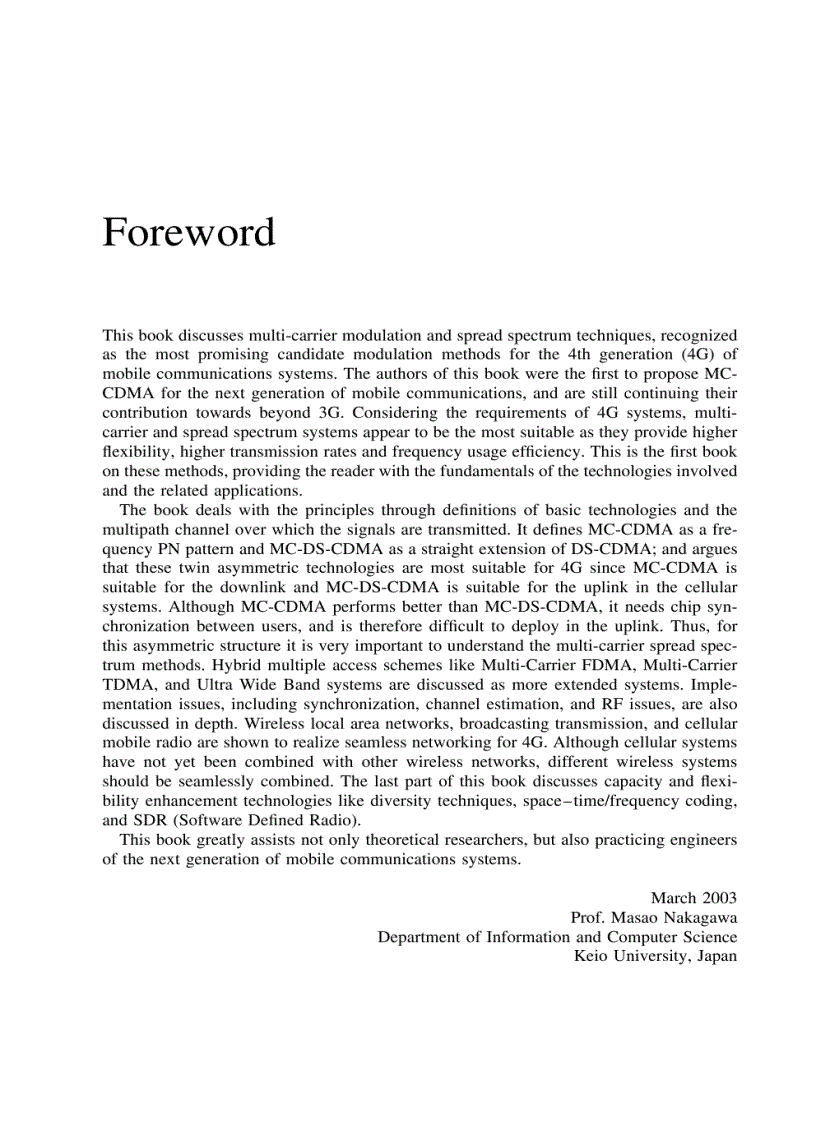image for page Multi Carrier and Spread Spectrum Systems