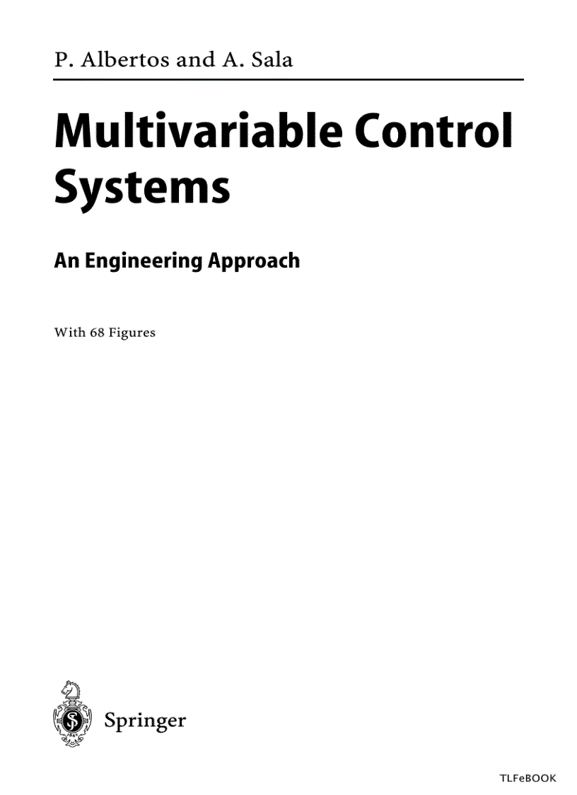 image for page Multivariable Control Systems An Engineering Approach 1