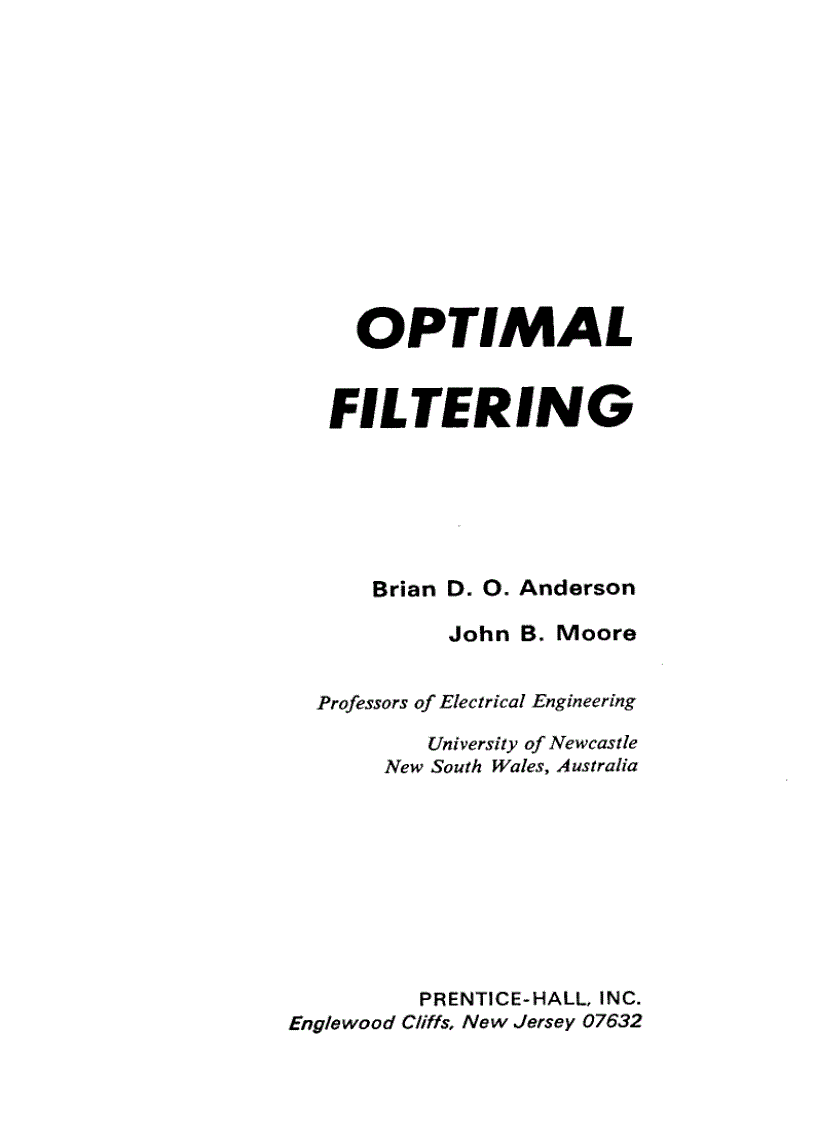 image for page Optimal Filtering