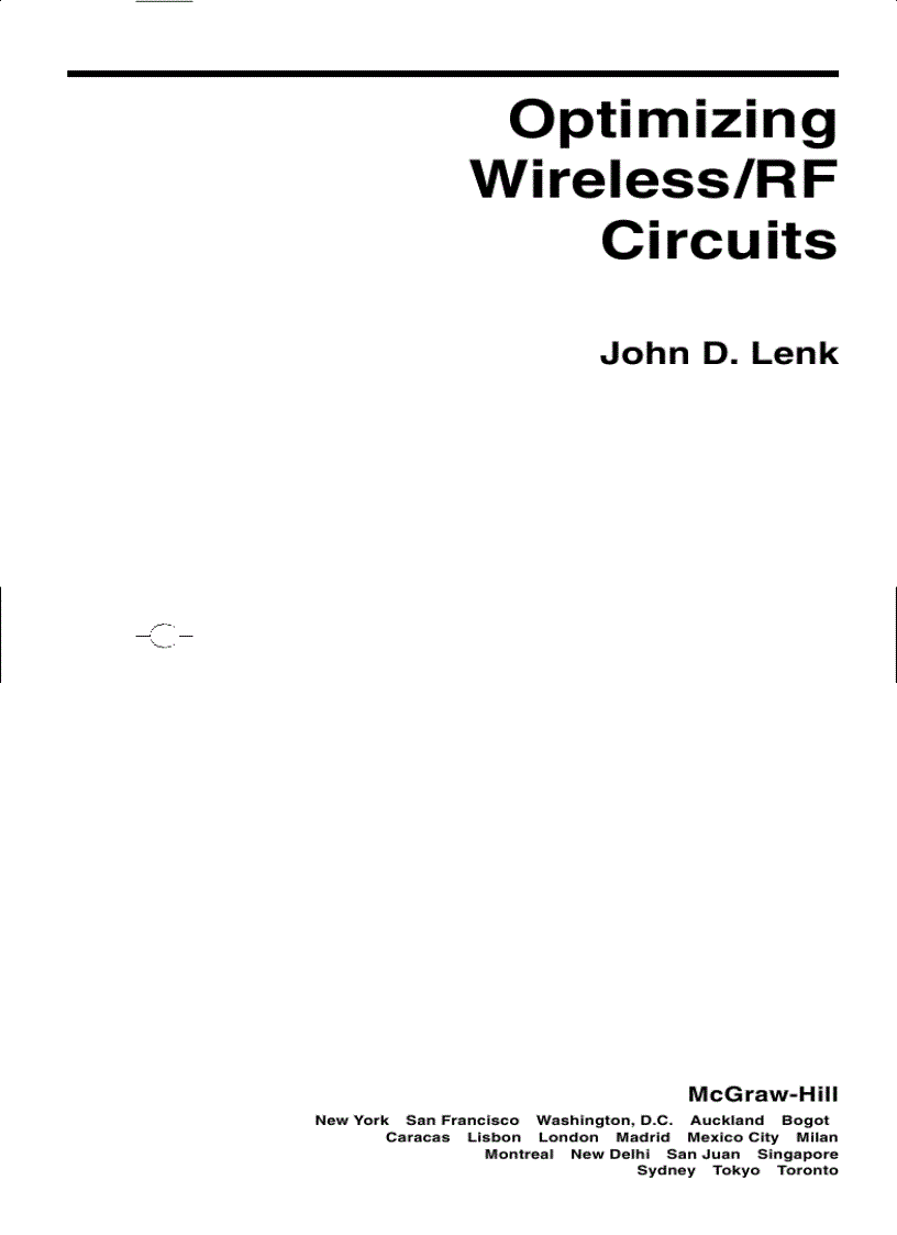 image for page Optimizing Wireless RF Circuits