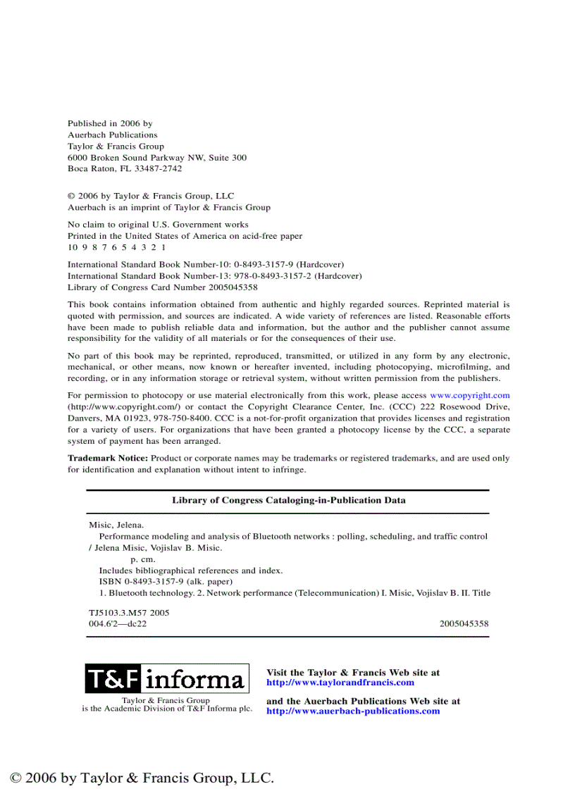 image for page Performance Modeling and Analysis of Bluetooth Networks Polling Scheduling and Traffic Control