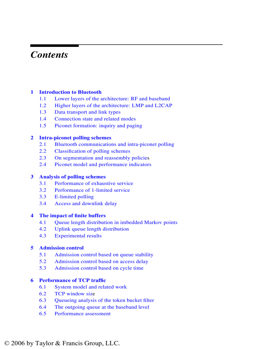 image for page Performance Modeling and Analysis of Bluetooth Networks Polling Scheduling and Traffic Control