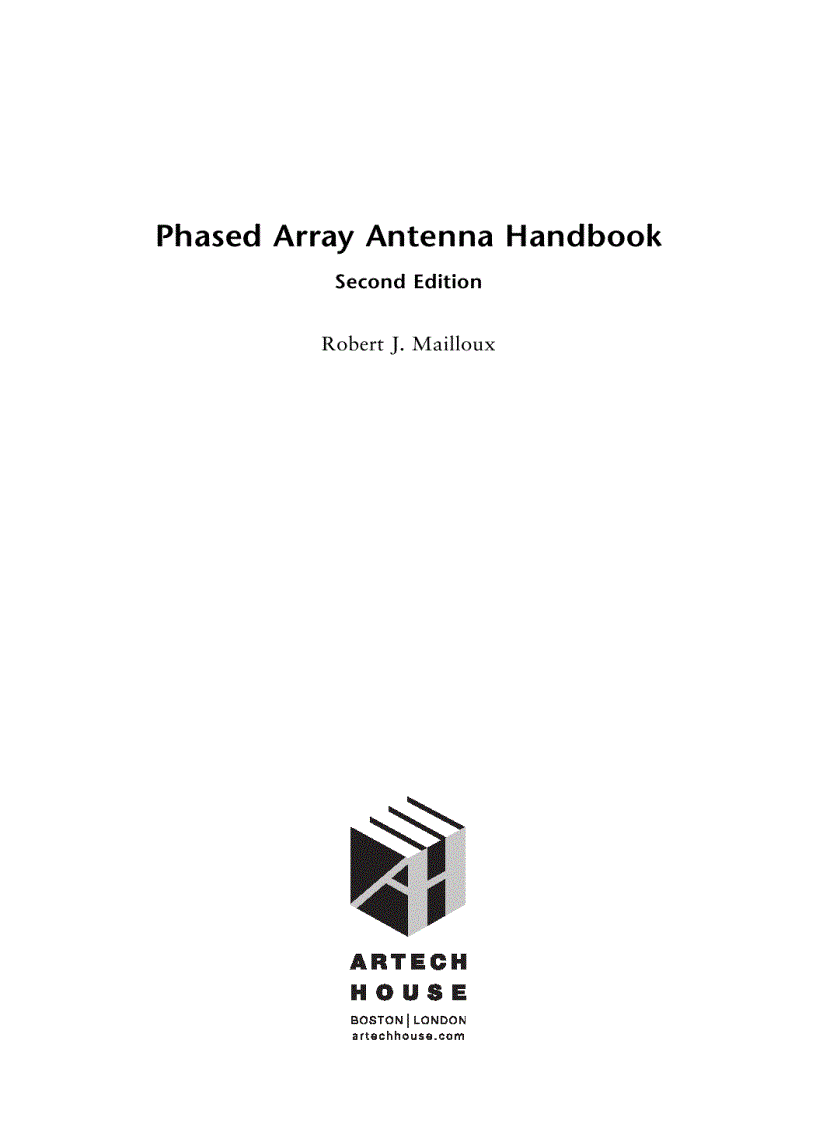 image for page Phased Array Antenna Handbook Second Edition