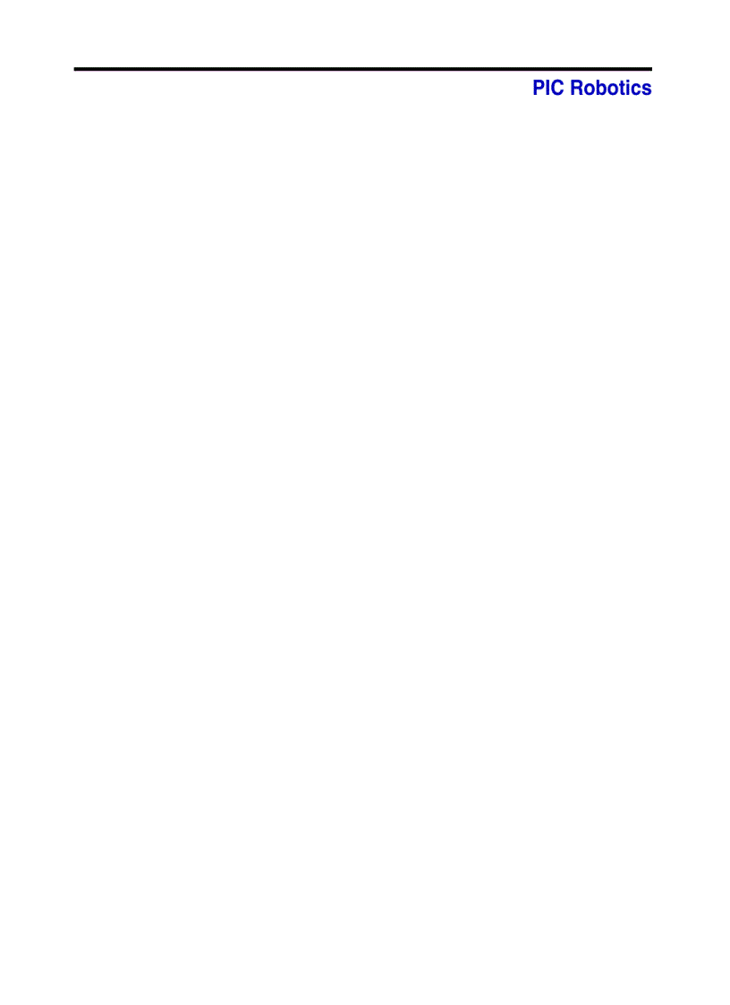 image for page PIC Robotics A Beginners Guide to Robotics Projects Using the PIC Micro