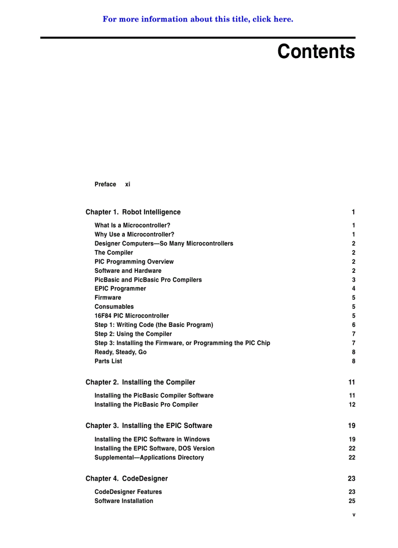 image for page PIC Robotics A Beginners Guide to Robotics Projects Using the PIC Micro