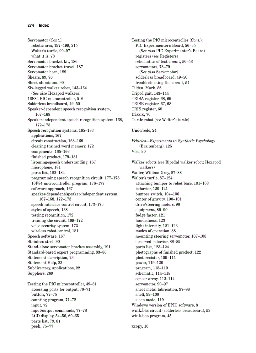 image for page PIC Robotics A Beginners Guide to Robotics Projects Using the PIC Micro