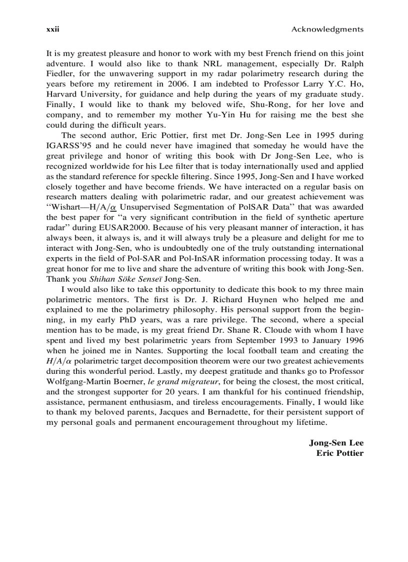 image for page Polarimetric Radar Imaging From Basics to Applications Optical Science and Engineering