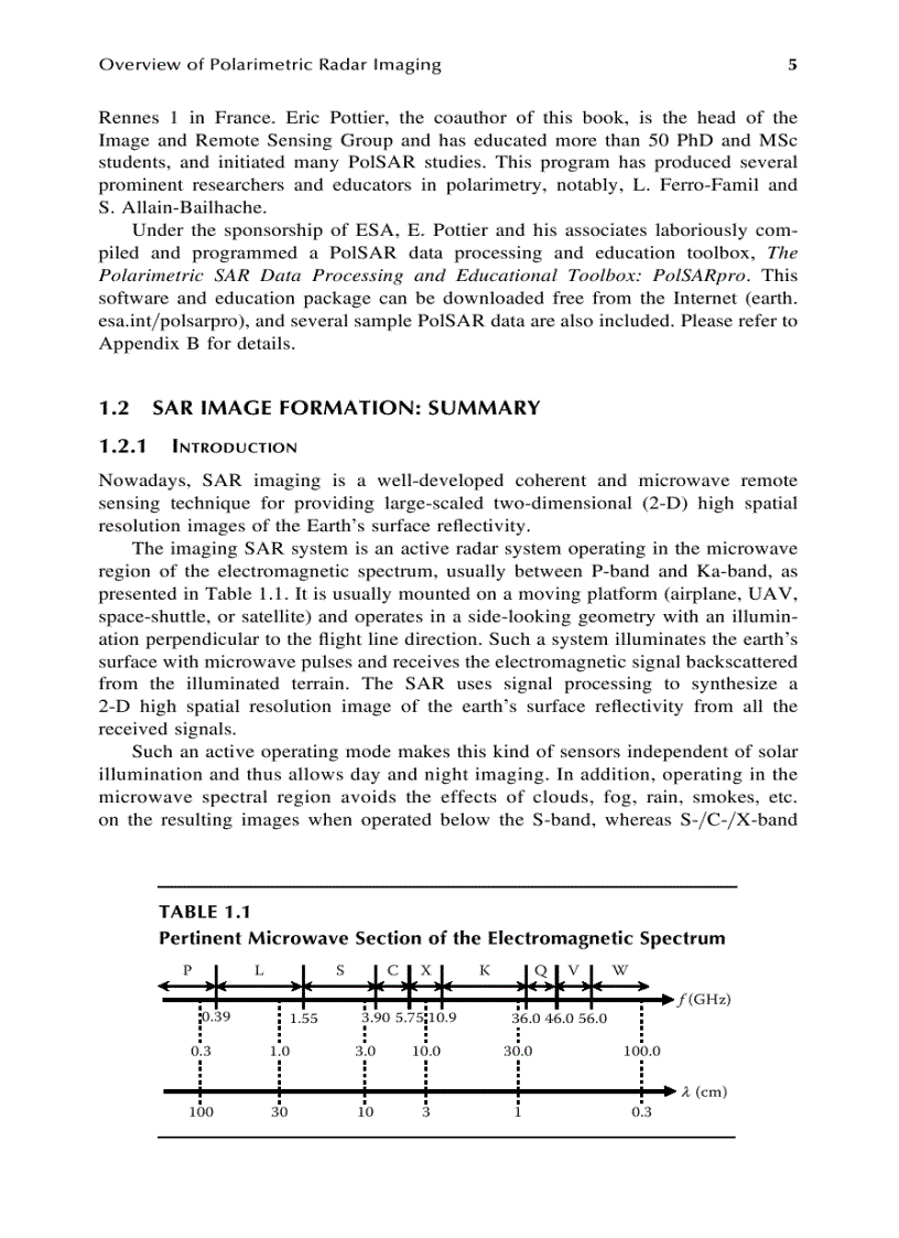 image for page Polarimetric Radar Imaging From Basics to Applications Optical Science and Engineering