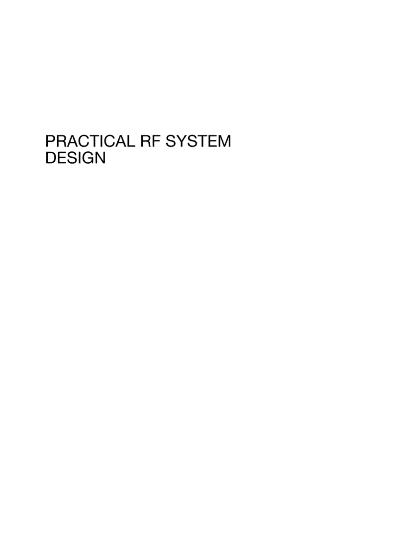 Practical Rf System Design