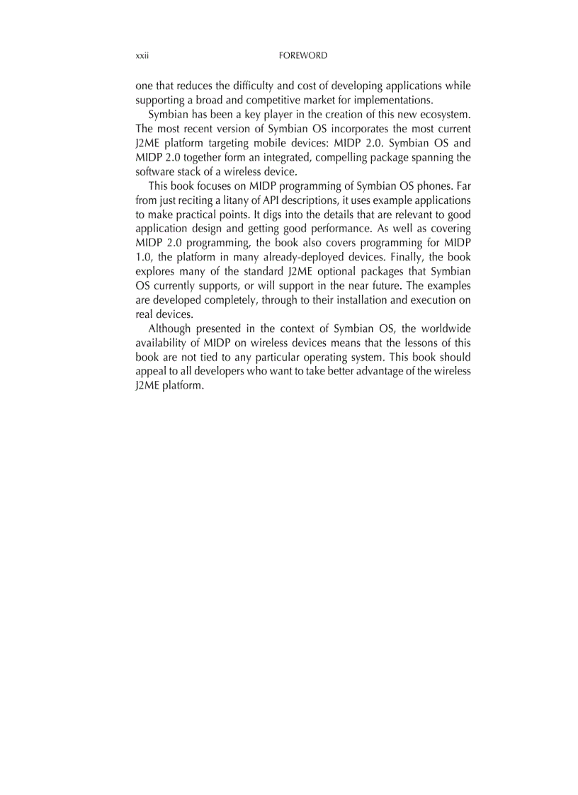 image for page Programming Java 2 Micro Edition for Symbian OS