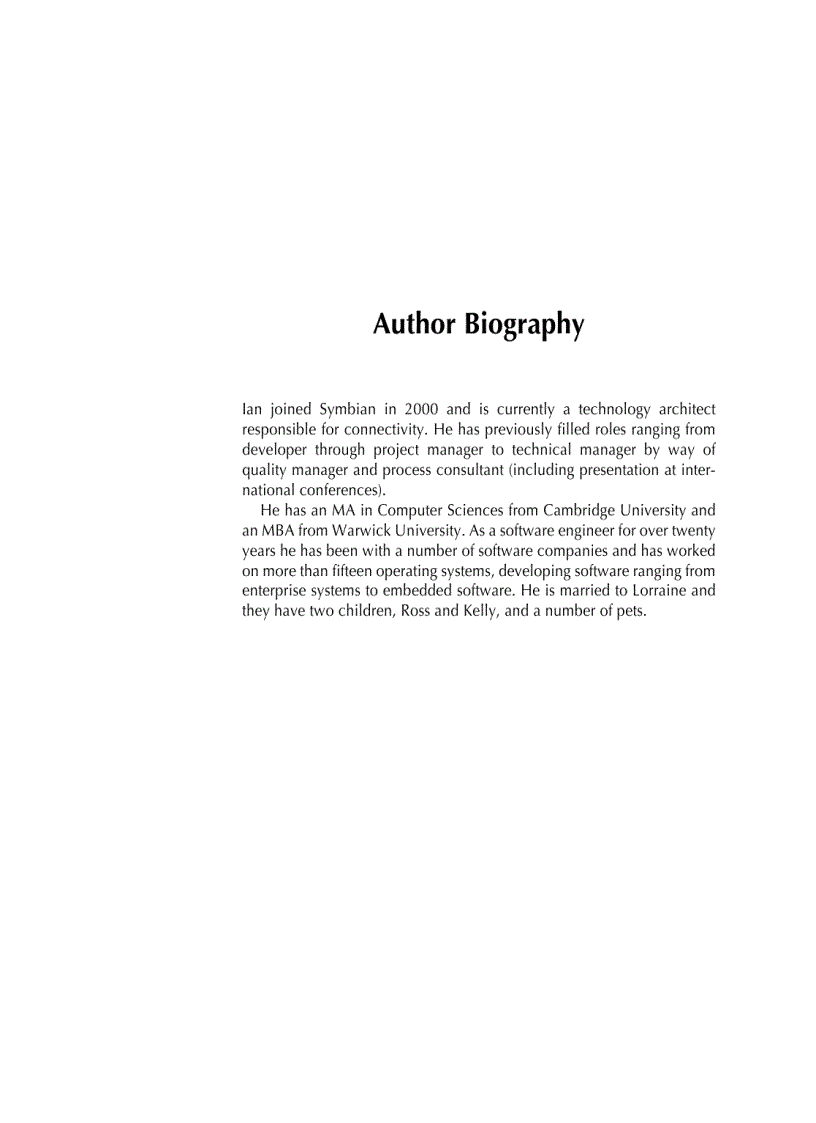 image for page Programming PC Connectivity Applications for Symbian OS Smartphone Synchronization and Connectivity for Enterprise and Application Developers