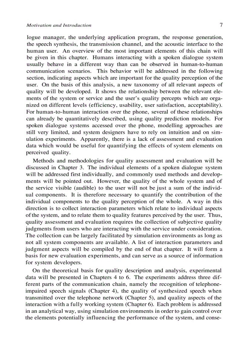image for page Quality of Telephone Based Spoken Dialogue Systems