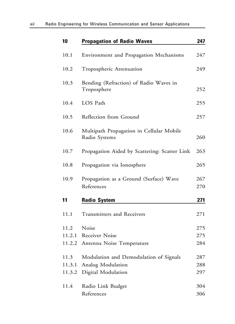 image for page Radio Engineering for Wireless Communication and Sensor Applications