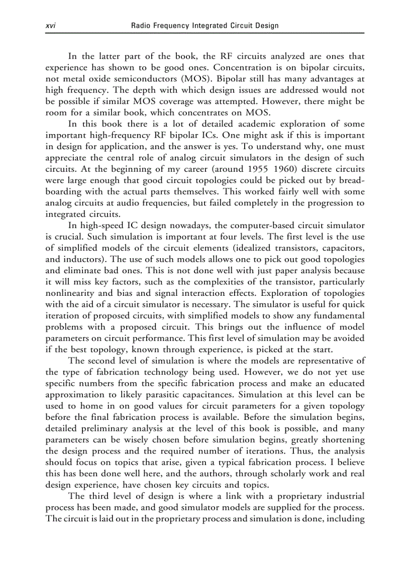 image for page Radio Frequency Integrated Circuit Design
