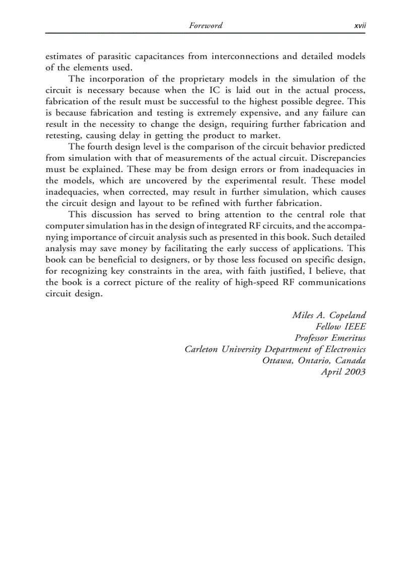 image for page Radio Frequency Integrated Circuit Design