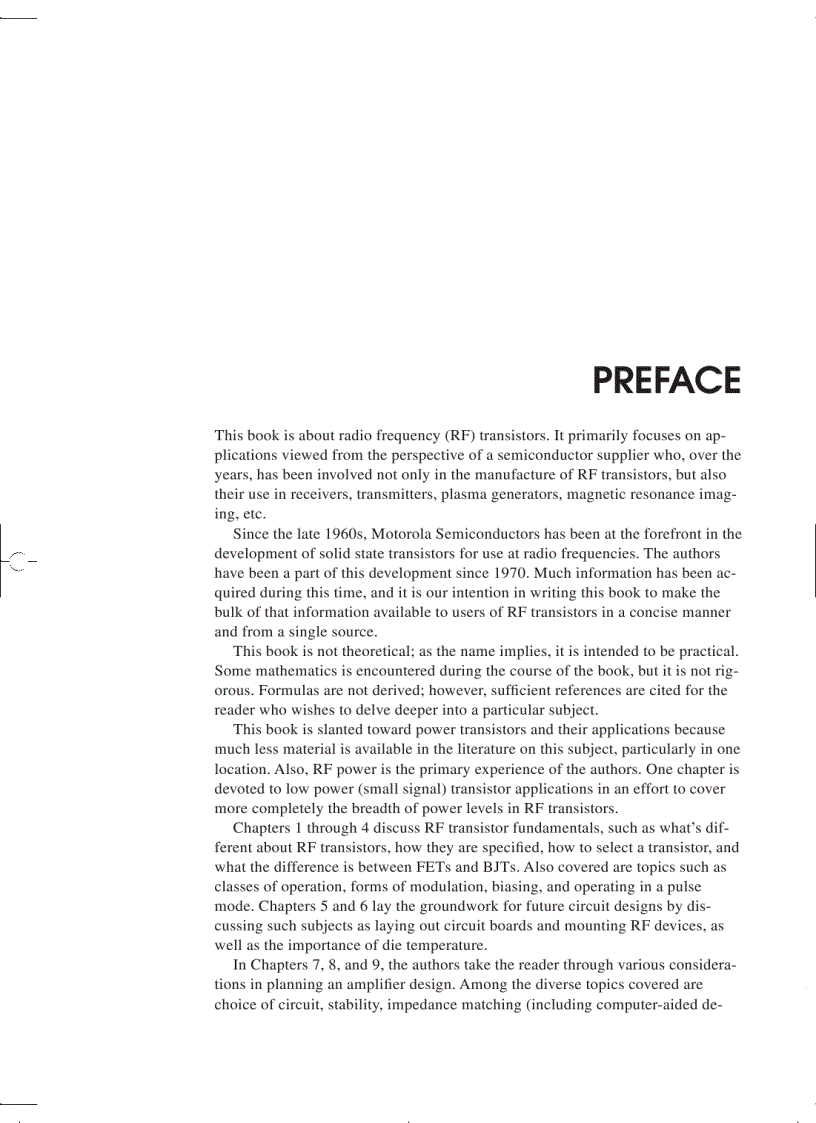 image for page Radio Frequency Transistors Second Edition Principles and Practical Applications
