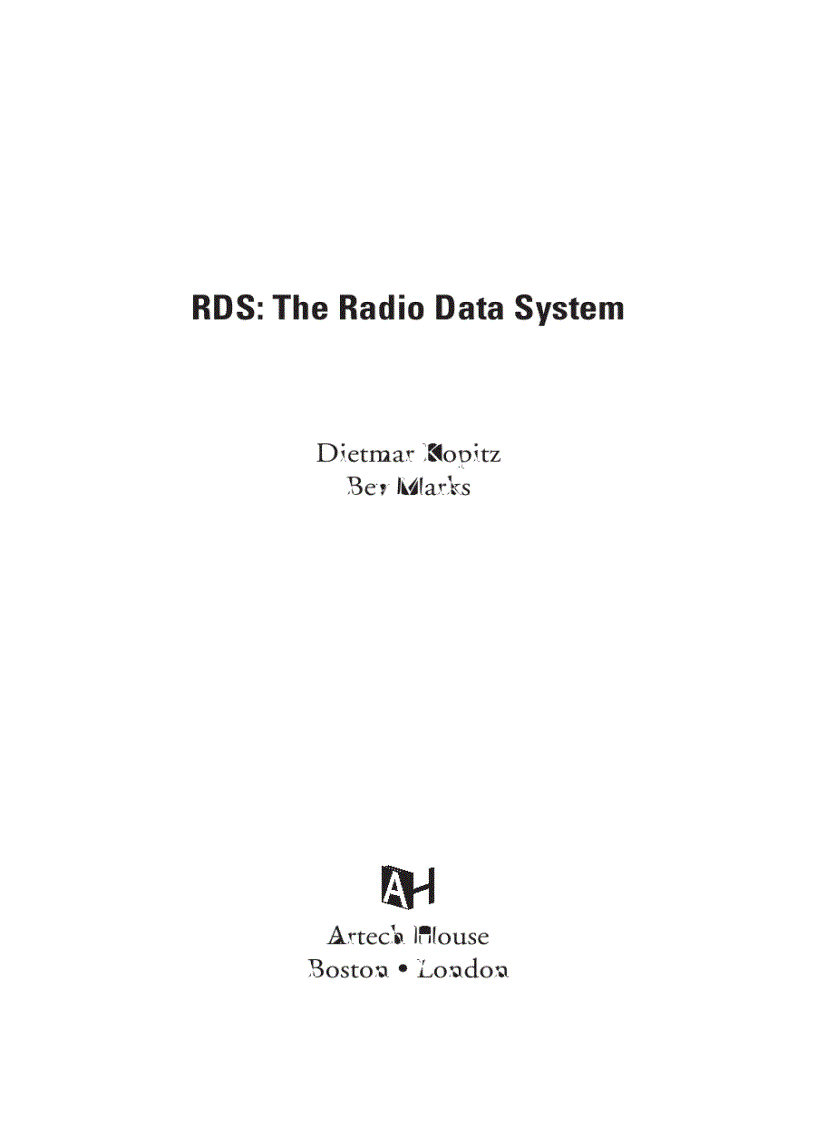 image for page RDS The Radio Data System