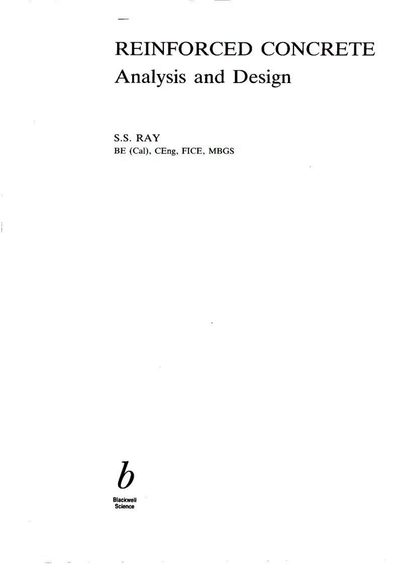 Reinforced Concrete Analysis and Design