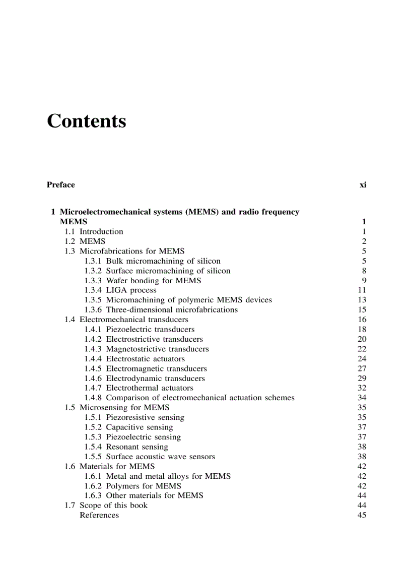 image for page RF MEMS and Their Applications