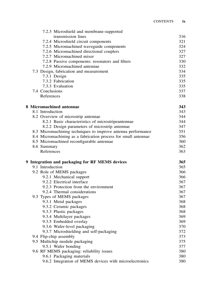 image for page RF MEMS and Their Applications