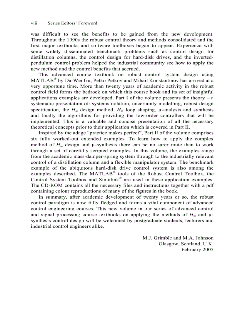 image for page Robust Control Design with MATLAB