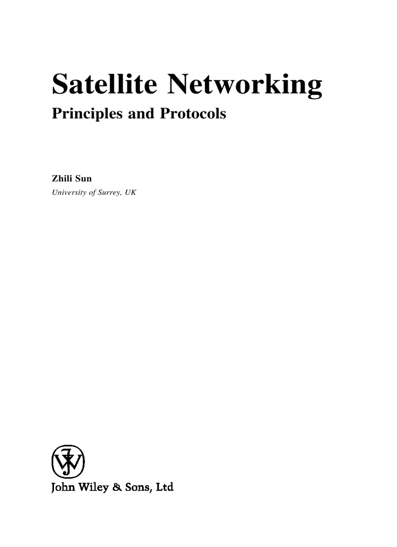 image for page Satellite Networking Principles and Protocols