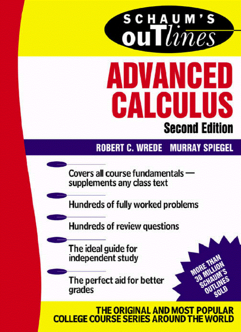 Schaum s Outline of Advanced Calculus Second Edition