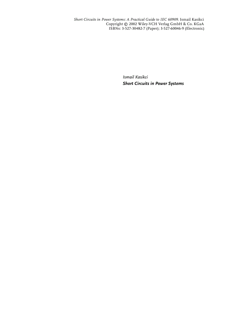 image for page Short Circuits in Power Systems