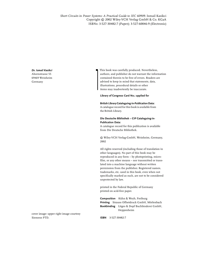 image for page Short Circuits in Power Systems
